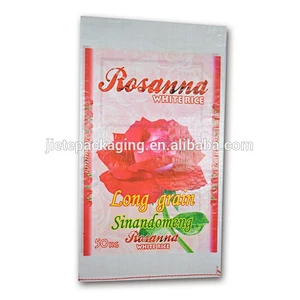 15kg 25kg 50kg red poly pp woven bag packaging material with printing for rice