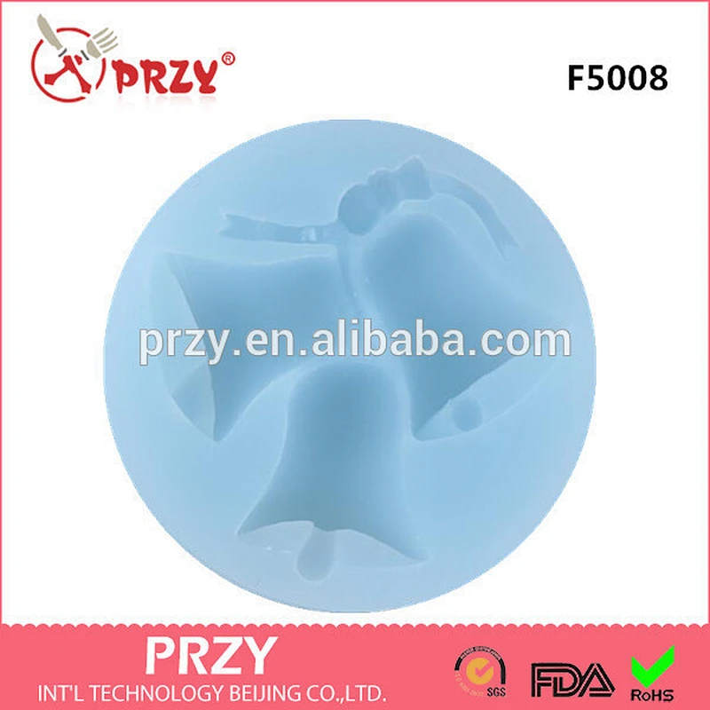 DIY Christmas bells sugar cake decoration silicone molds
