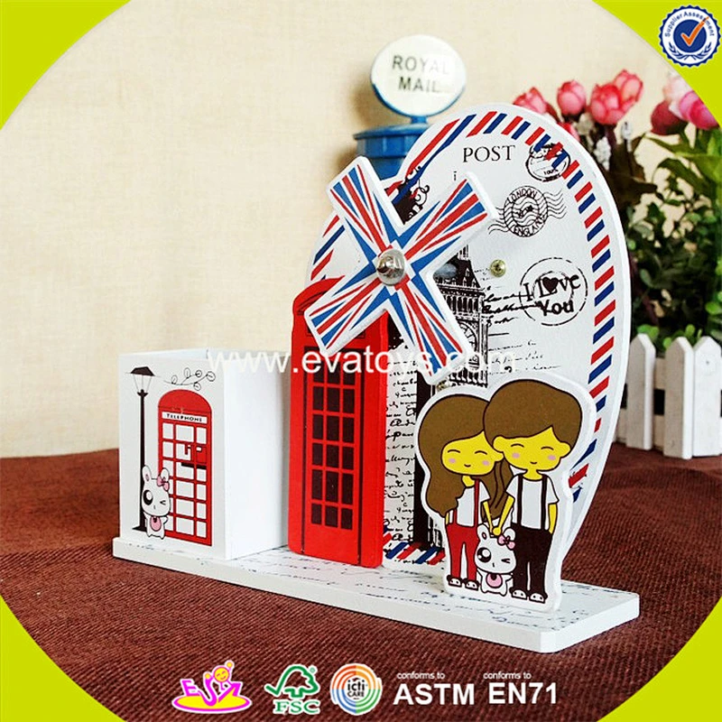 wholesale baby wooden decorative music box kids brush pot wooden decorative music box W02A035