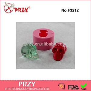 F3212 Skull Mold 3D Silicone Mould Crystal Skull for soap, resin, chocolate, polymer clay, wax