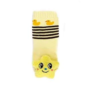 Oem Custom 3d cartoon pattern newborn cotton ankle socks non slip infant rubber sole toddler Socks baby cute kids