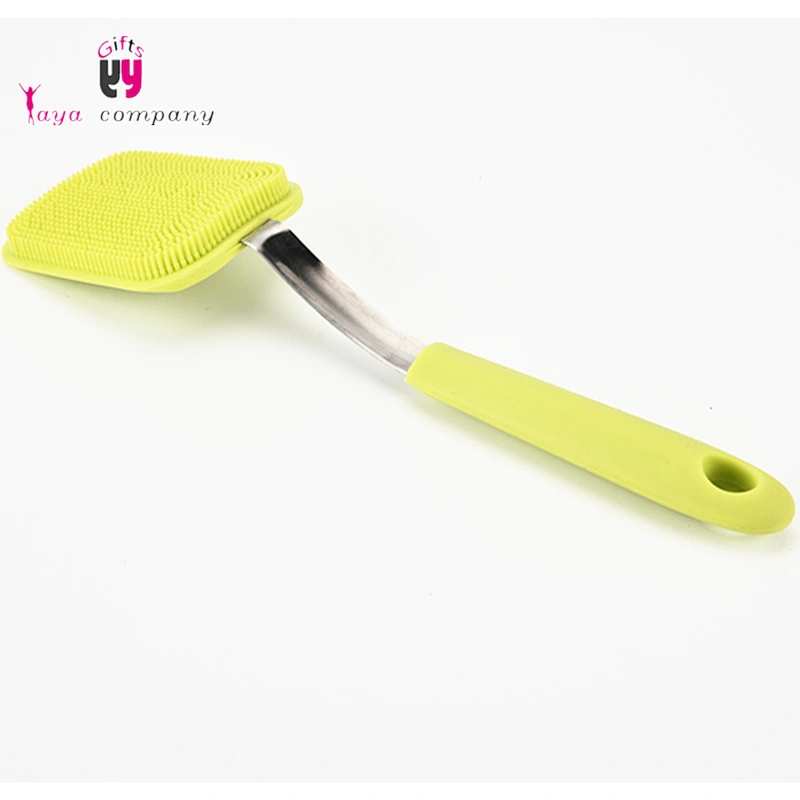 Wholesale BPA Free Sponge Silicone Dish Scrubber With Long Handle