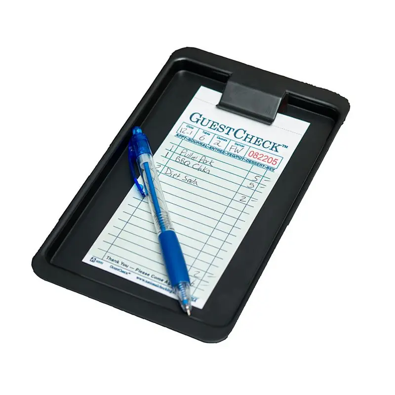 Custom Good Quality Bill Clipboard check Holder / tip Tray For Restaurant Check Holder