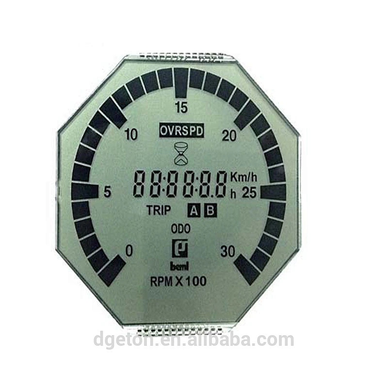 High quality 7 segment Custom OEM meter LCD display for water heater