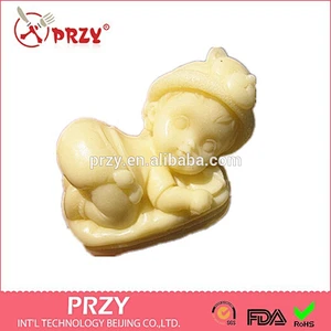 TS005 wholesale Cute sleeping baby /Table tennis racket chocolate silicon mold fondant Cake decoration handmade soap mold baby
