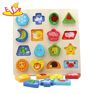 2019 New sale cartoon wooden match puzzle game for children W14D082