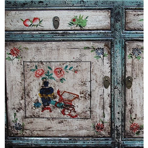 oriental distressed painted furniture for stores use