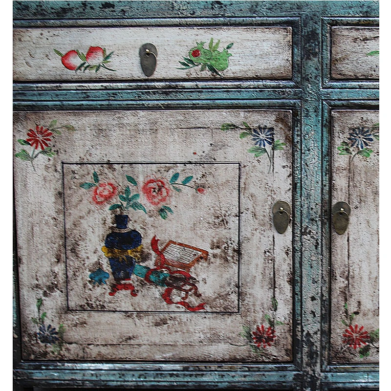 oriental distressed painted furniture for stores use