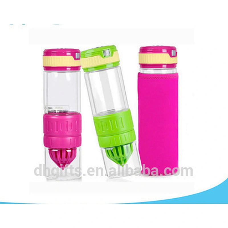China Wholesale 560 ml Juice Cup Glass Water Bottle with Rope for Travel