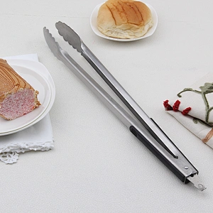 Mini Stainless Steel Tea Tong Ice Tong with Wooden Handle