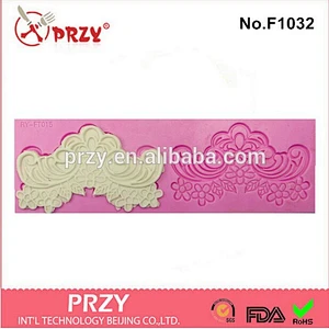 Fondant lace mold for cake decorating