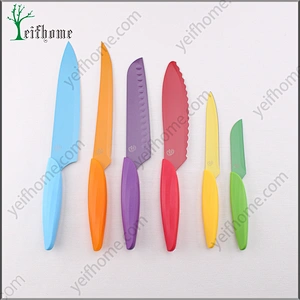 High quality stainless steel 6 pcs non-stick coating knife set