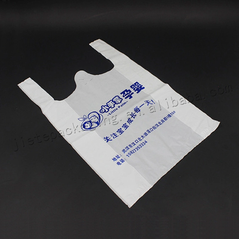 Low price plastic market shopping PE vest t-shirt bag wholesale