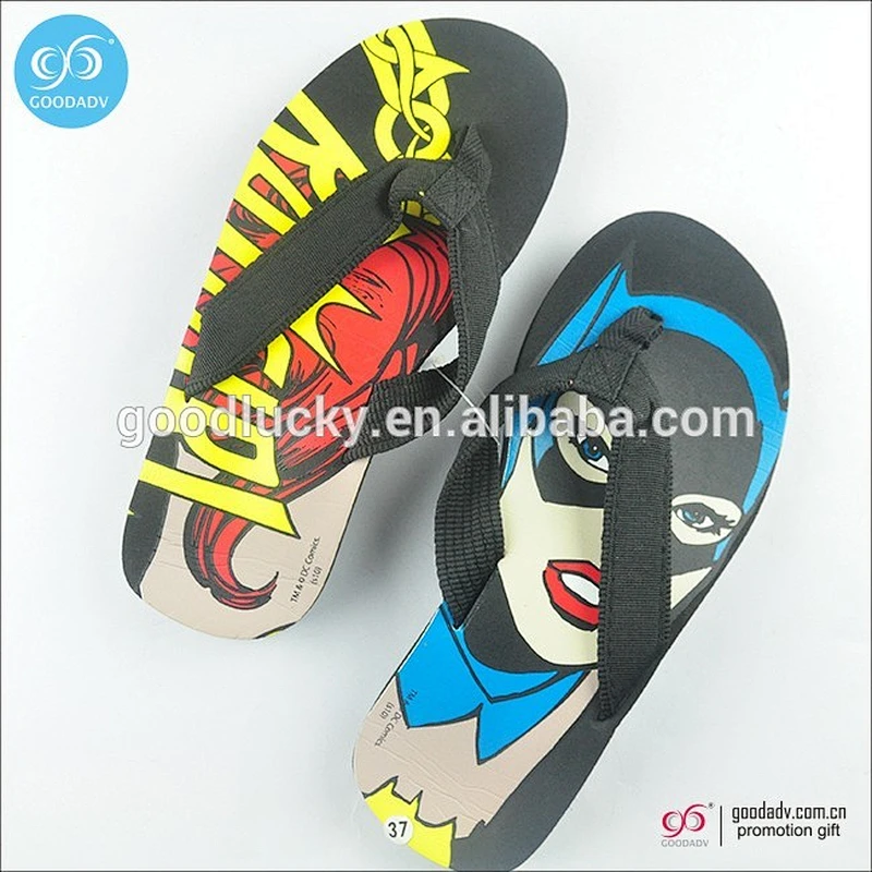 Thick EVA sole anime printed summer outdoor cheap fashion hot young slipper