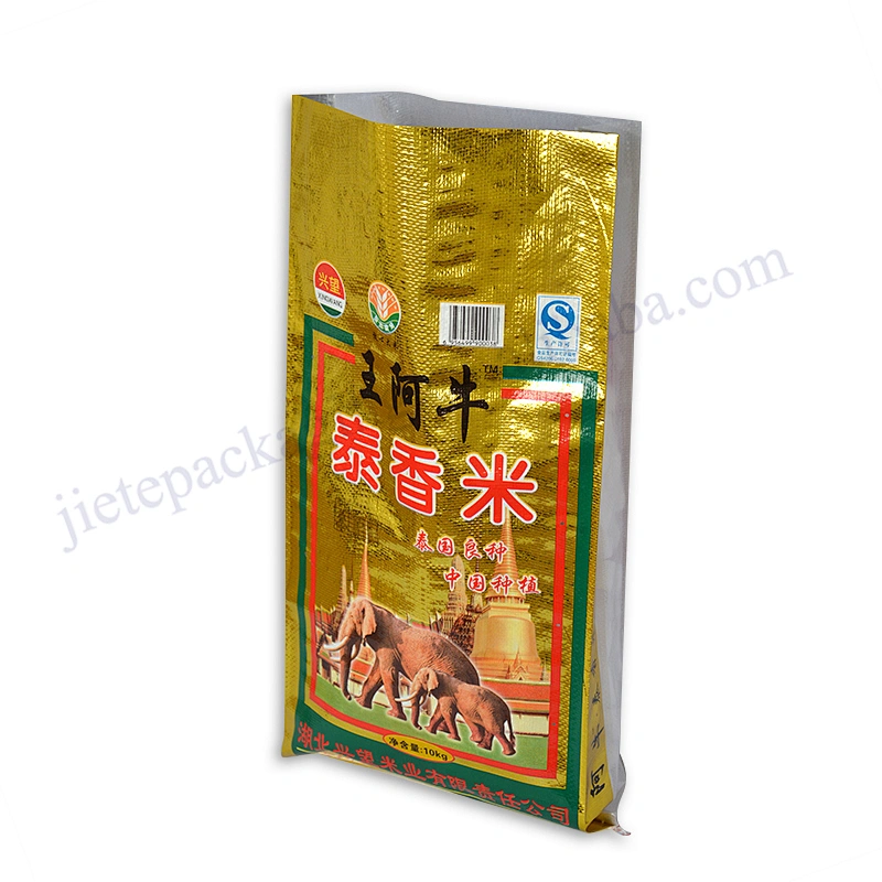 Agricultural use foil laminated pp woven jasmine high quality 20kg bopp rice bag