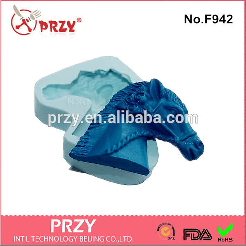 Model F942 Eco-Friendly Horse head silicone craft mold