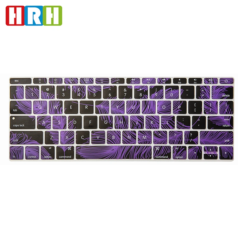 Hot sale Retail Feather English Silicone Keyboard Cover custom keyboard skin For Mac Book Air Pro Retina 13 15 17