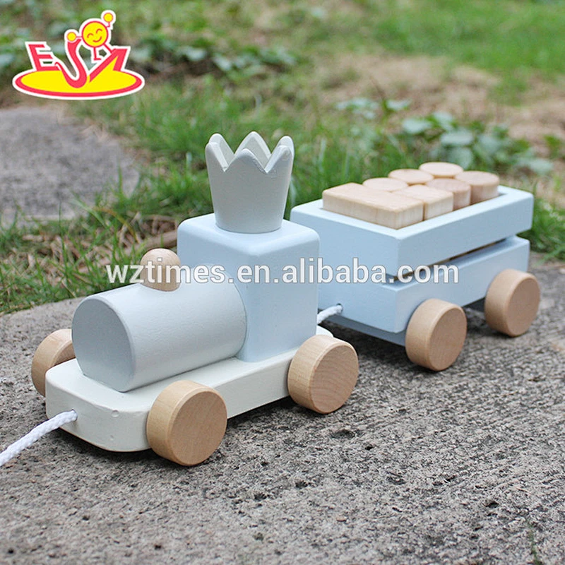 2018 wholesale wooden pull toys for toddlers funny train wooden pull toys for toddlers best pull toys for toddlers W05C075