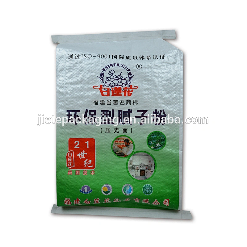 new material, design interior painting wall putty packaging pp woven valve bag
