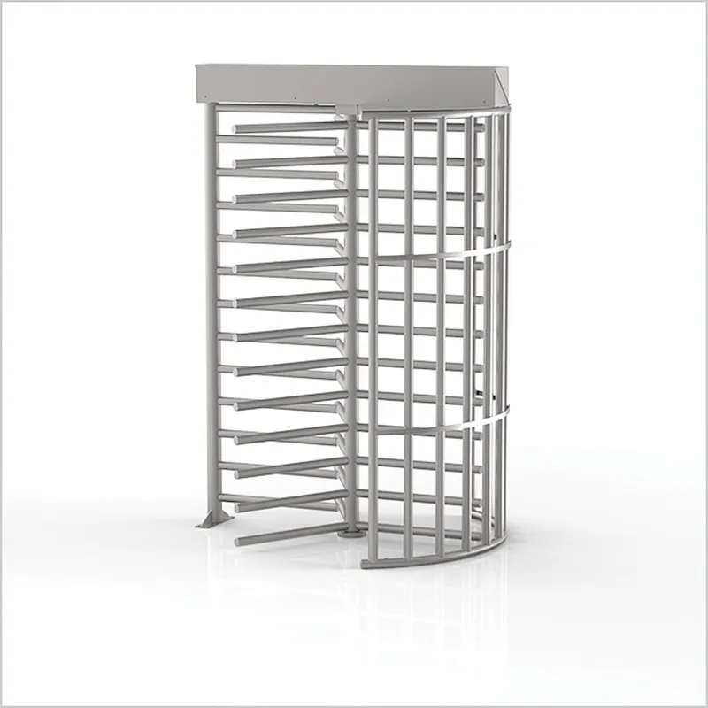 Automatic pedestrian RFID full height single lane circle shape turnstile gate