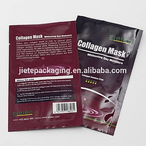 Customized popular PE bag apckaging collagen mask