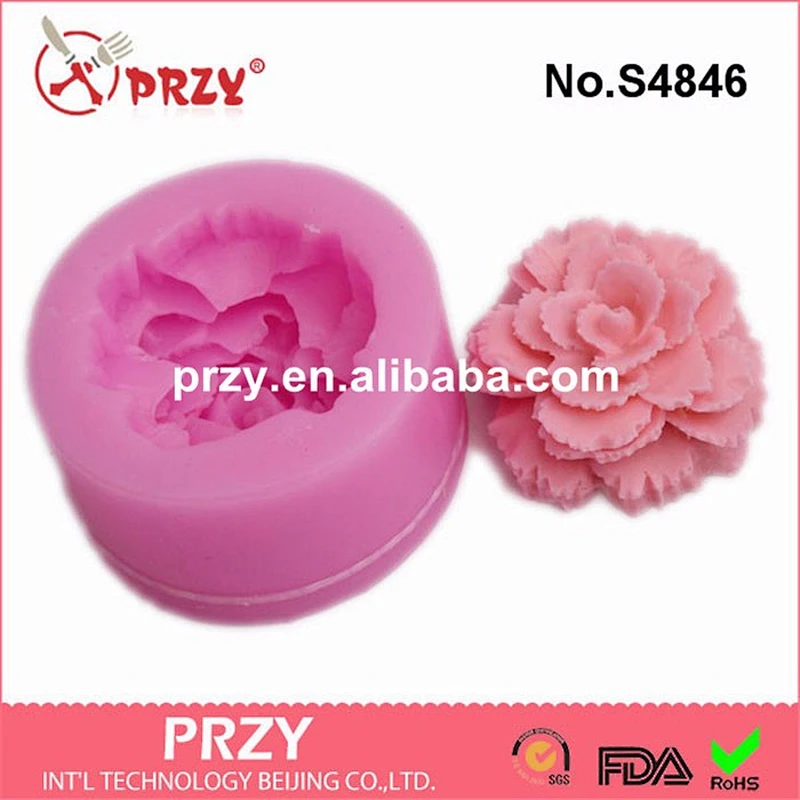 3D Silicone Flower Molds for Bakeware Soap Jelly Candy Tools
