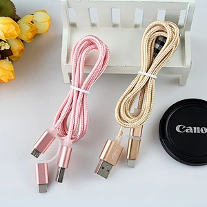 Guangdong optical fiber cable double braided usb micro copper wire