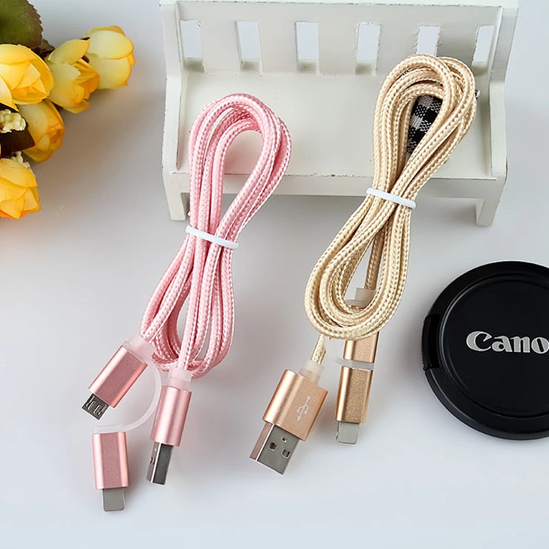 Guangdong optical fiber cable double braided usb micro copper wire