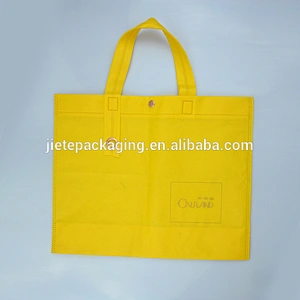 custom order orange, yellow recycled folding non woven reusable shopping bags