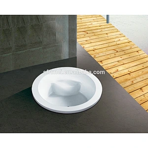 120cm Insert small soaking freestanding round stone resin bath tub