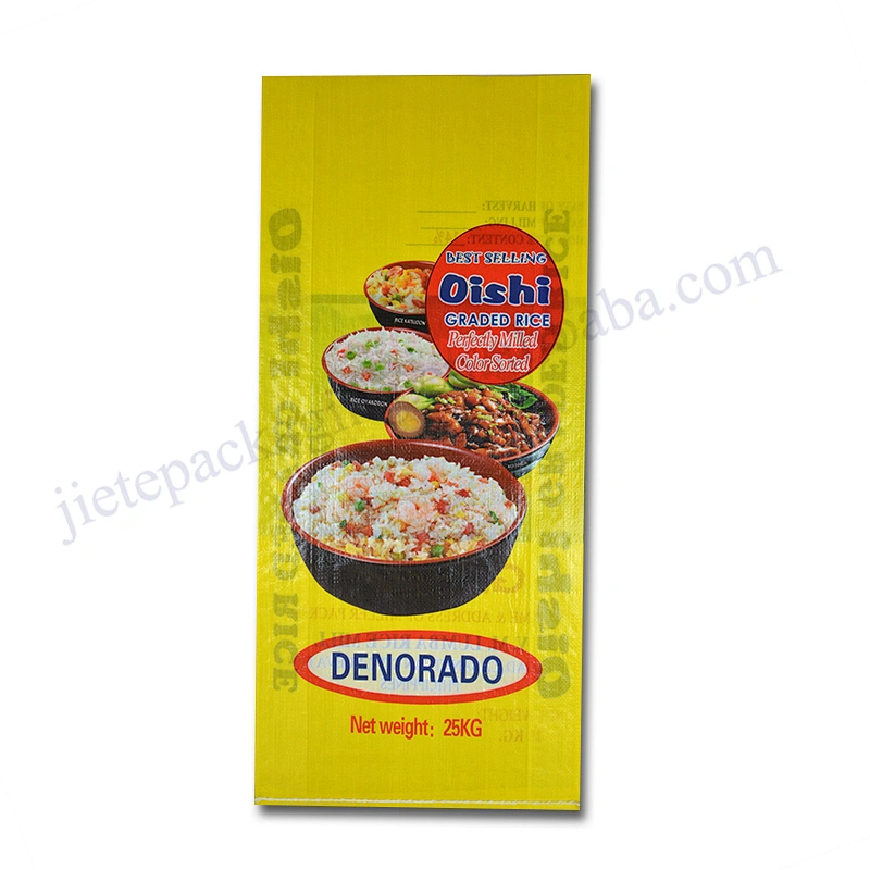 Professional manufacture 25kg customized laminated pp woven rice bag