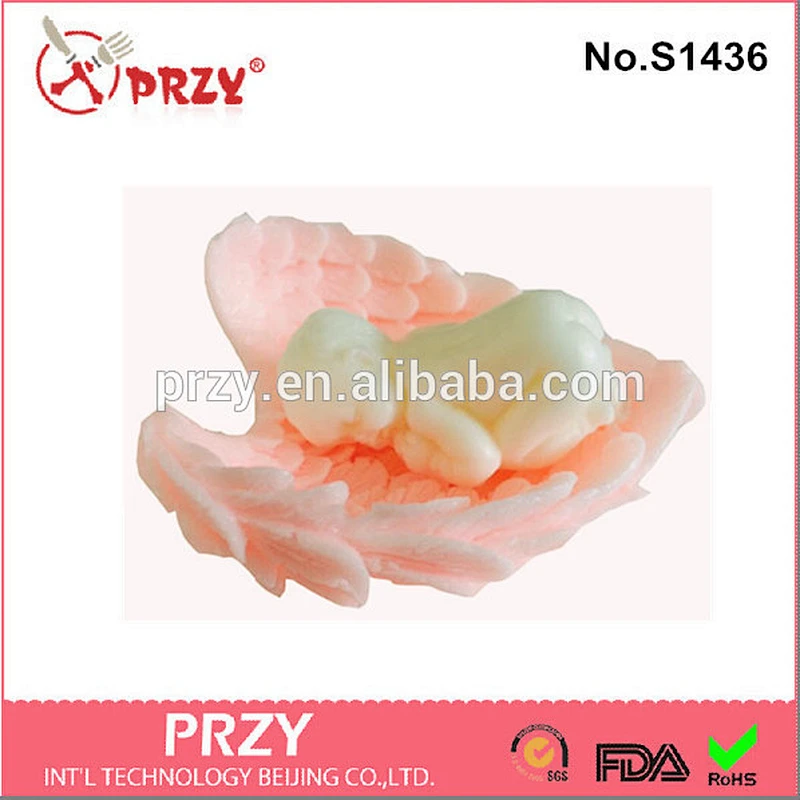 Wholesale Model S1436 angel baby silicone soap mold