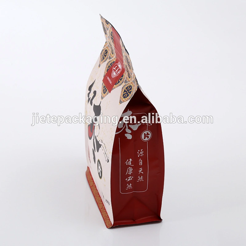 standing up PE aluminum foil composite zip lock food bag, pouch