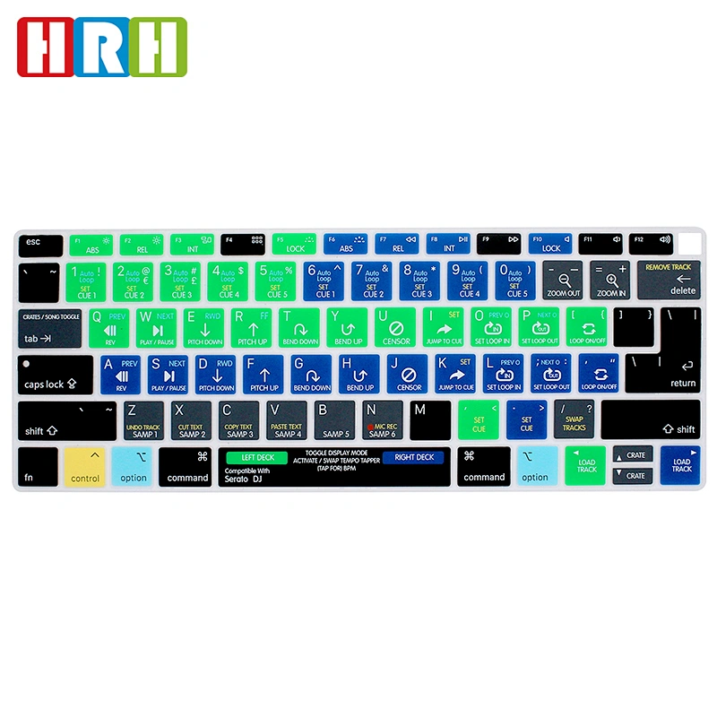 Durable Shortcut Hotkey Functional 10 keyboard shortcuts Silicone Skin cover new for  macbook pro Air 13 A1932