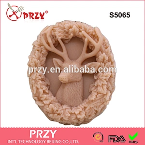 S5065 Christmas deer silicone molds for soap handmade soap mold 2D silicone molds