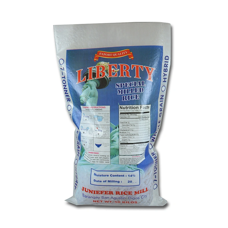 High quility plastic pp woven rice bags for packing grain 5kg 25kg