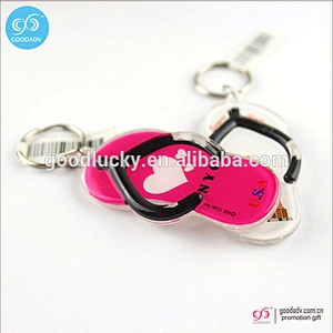Wholesale promotion acrylic clear Plastic key chains