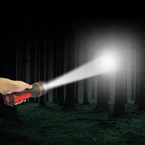 2018 hot sale 3WLED 130lumens TPR torch rubber light 2D Battery  waterproof flashlight