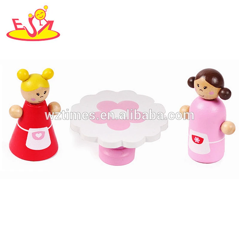 2018 Wholesale girls pink wooden toy doll house lovely children wooden toy doll house new kids wooden toy doll house W06A171