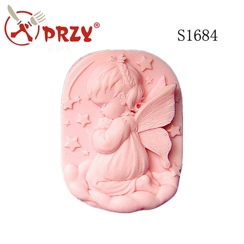 Angel girl silicone soap molds handmade silicone mould decorative silica gel mold