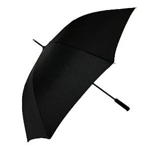 Barra de ferro de alça de borracha preta clássica no guarda-chuva de LED de abertura automática