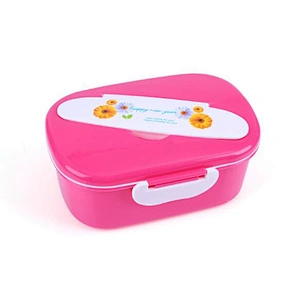 Free Sample PP Material Microwave Double  Lunch  Box  With Lovely Ears
