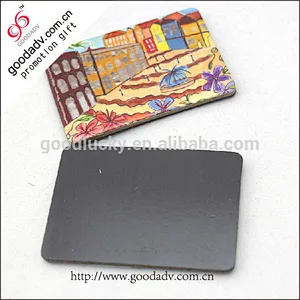 Top fashion novelty colorful wooden fridge magnet sticker