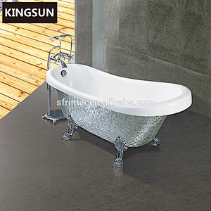 Europe Sliver Luxury Acrylic Soaking Classical 4 Claw Foot Bathtub For Baby