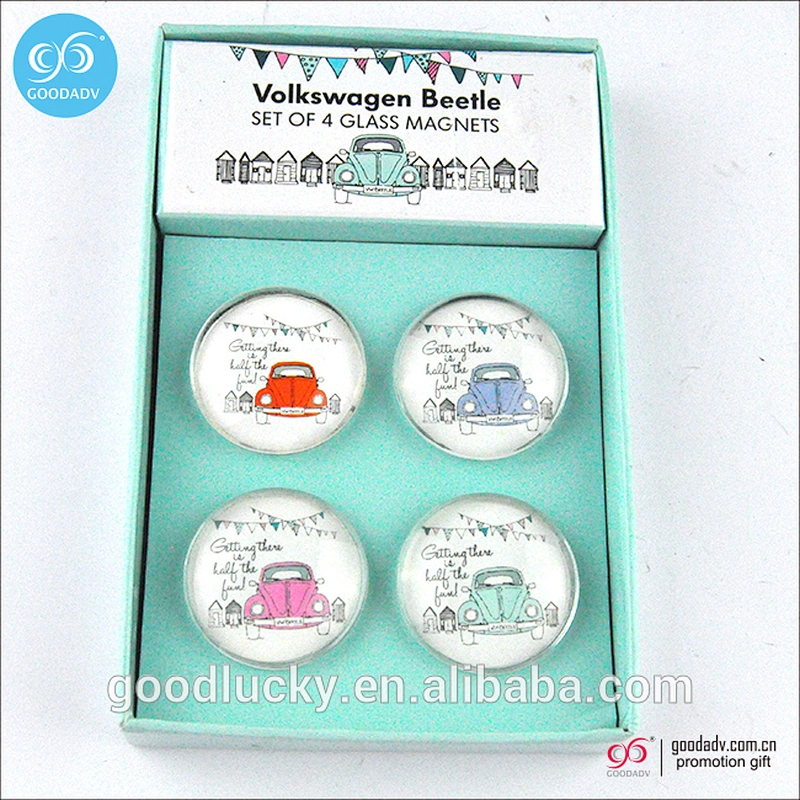 Manufacturers decoration custom transparent glass magnet sticker magnetic