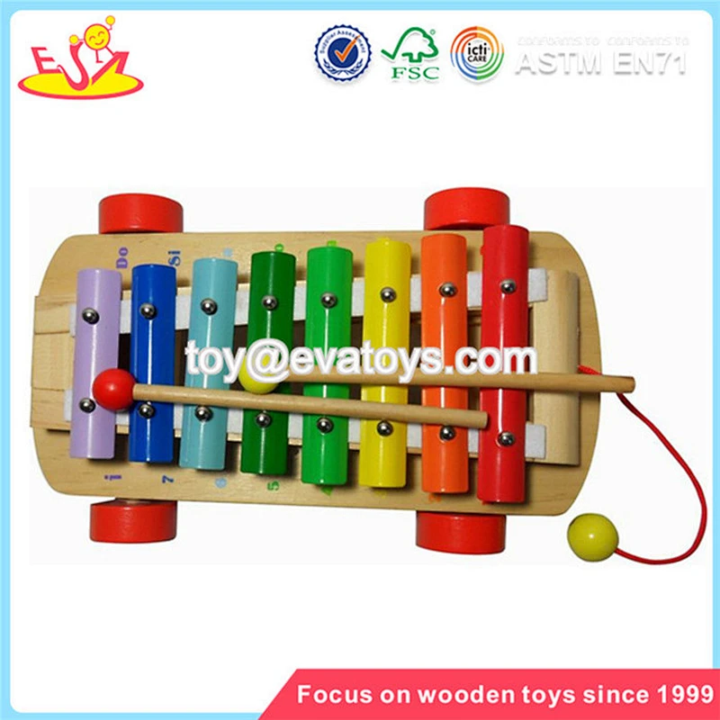 Wholesale new fashion interesting wooden knock piano toy for early learning baby W07C021