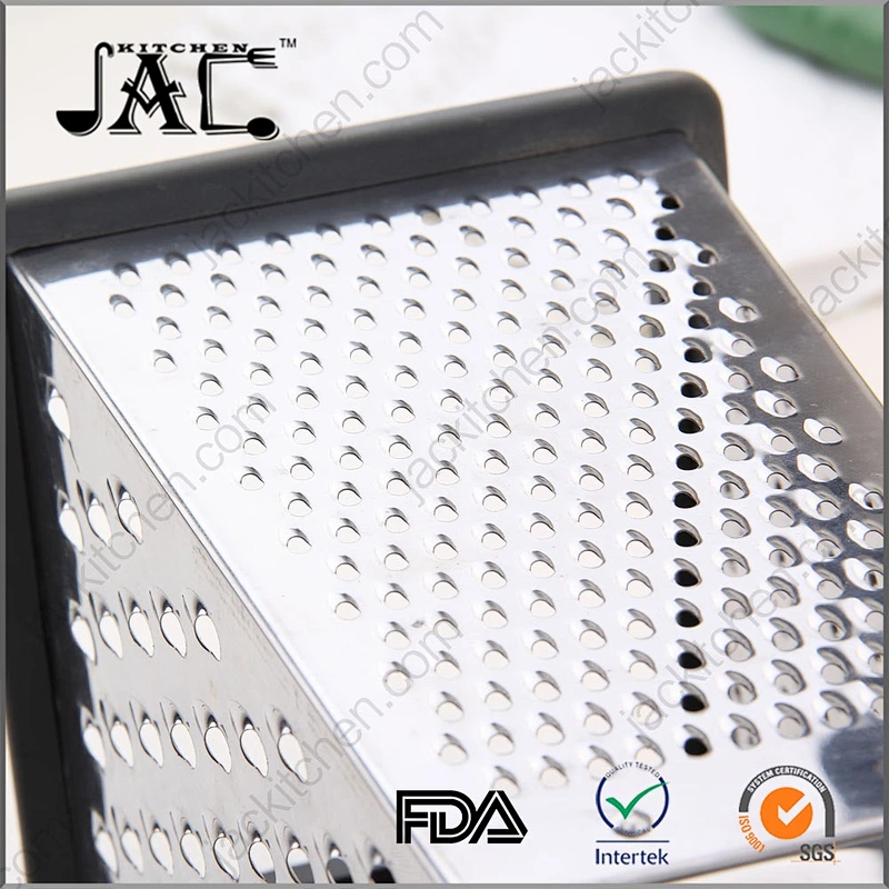 4-sides Stainless Steel Boxed Cheese Potato Grater Vegetable Slicer Non Slip Rubber Bottom