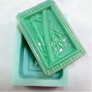 QT0034 Forest style Bamboo pattern silicone soap mold silicone handmade Candle moulds