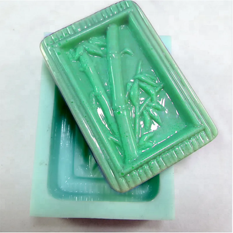 QT0034 Forest style Bamboo pattern silicone soap mold silicone handmade Candle moulds