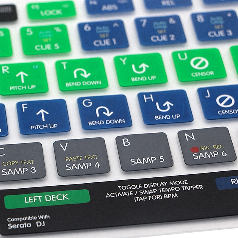 Serato DJ Function Key Hotkey Shortcut Keyboard Skin Silicone Cover for Macbook Air 13 Pro with Retina 15 17